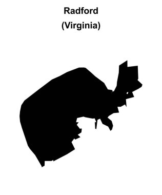 Radford (Virginia) boş ana hat haritası