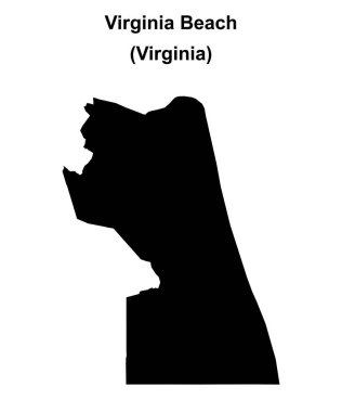 Virginia Plajı (Virginia) boş ana hat haritası
