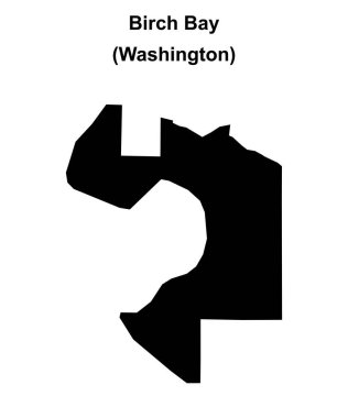 Birch Körfezi (Washington) boş ana hat haritası