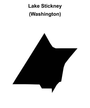 Stickney Gölü (Washington) boş ana hat haritası