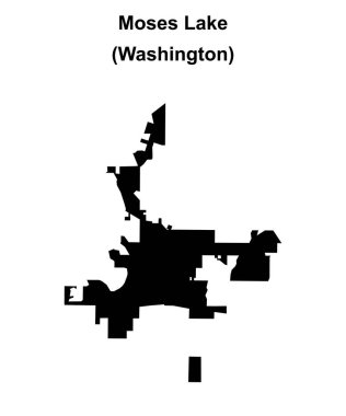 Moses Gölü (Washington) boş ana hat haritası