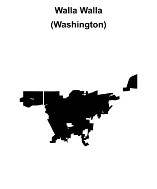 Walla Walla (Washington) boş ana hat haritası