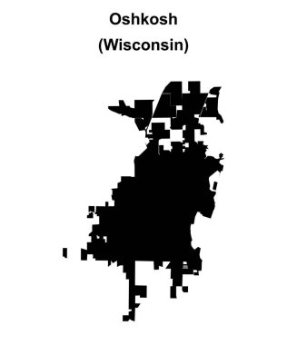 Oshkosh (Wisconsin) boş ana hat haritası