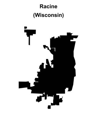 Racine (Wisconsin) boş ana hat haritası