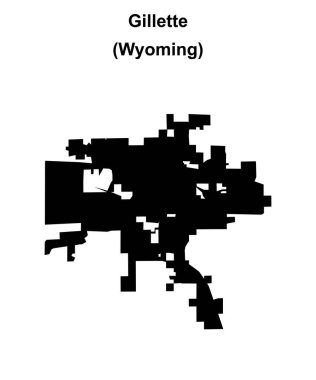 Gillette (Wyoming) boş ana hat haritası