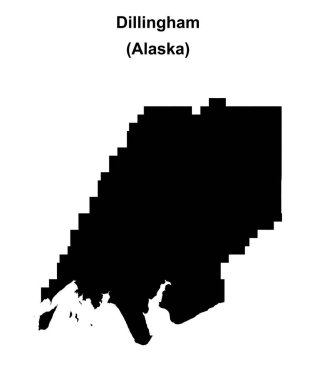 Dillingham Borough (Alaska) boş ana hat haritası