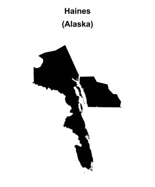 Haines Borough (Alaska) boş ana hat haritası
