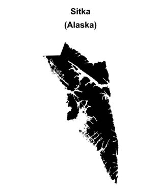 Sitka Borough (Alaska) boş ana hat haritası