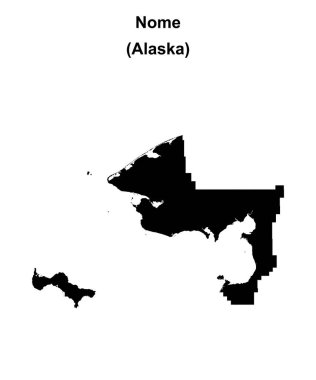 Nome Borough (Alaska) boş ana hat haritası