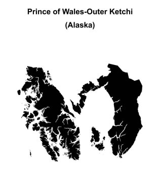 Galler Prensi Ketchi Borough (Alaska) boş ana hat haritası