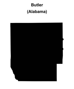 Butler County (Alabama) boş ana hat haritası