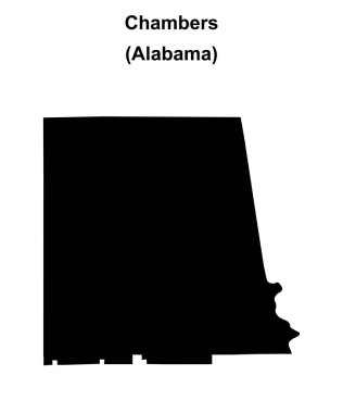 Chambers County (Alabama) boş ana hat haritası