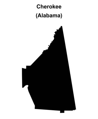 Cherokee İlçesi (Alabama) boş ana hat haritası