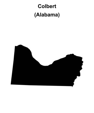 Colbert County (Alabama) boş ana hat haritası