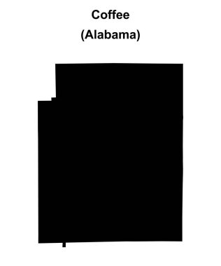 Coffee County (Alabama) boş ana hat haritası