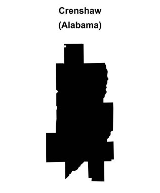 Crenshaw İlçesi (Alabama) boş ana hat haritası