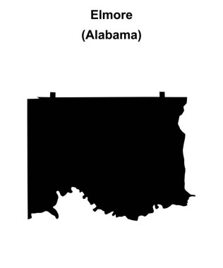 Elmore İlçesi (Alabama) boş ana hat haritası