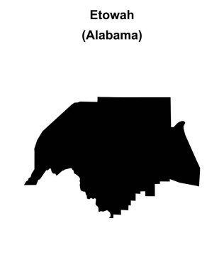 Etowah İlçesi (Alabama) boş ana hat haritası