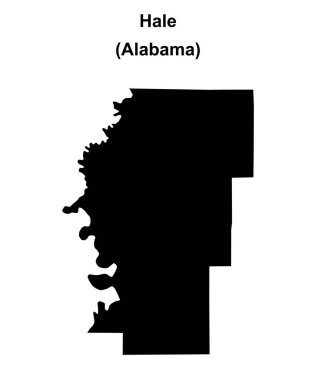 Hale County (Alabama) boş ana hat haritası
