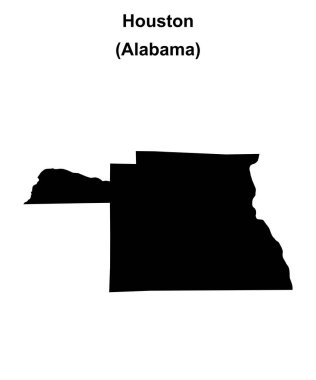 Houston İlçesi (Alabama) boş ana hat haritası