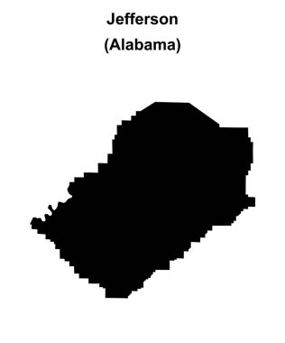 Jefferson County (Alabama) boş ana hat haritası