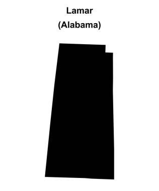 Lamar İlçesi (Alabama) boş ana hat haritası