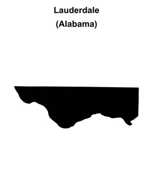Lauderdale İlçesi (Alabama) boş ana hat haritası