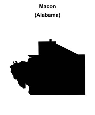 Macon İlçesi (Alabama) boş ana hat haritası