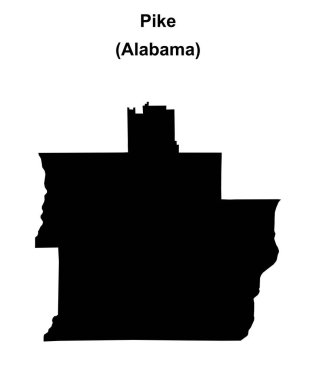 Pike County (Alabama) boş ana hat haritası