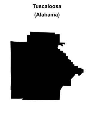 Tuscaloosa İlçesi (Alabama) boş ana hat haritası