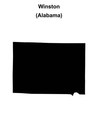 Winston County (Alabama) boş ana hat haritası