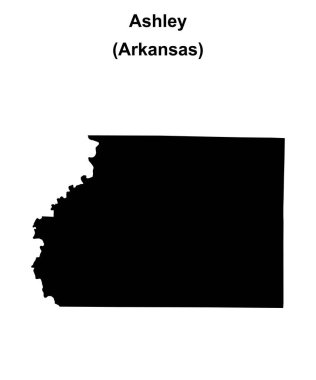 Ashley County (Arkansas) boş ana hat haritası