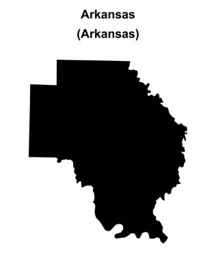 Arkansas İlçesi (Arkansas) boş ana hat haritası