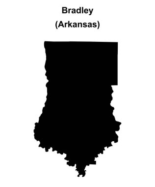 Bradley County (Arkansas) boş ana hat haritası