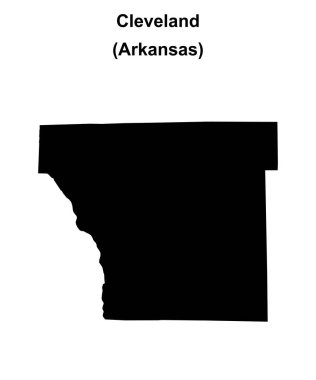 Cleveland İlçesi (Arkansas) boş ana hat haritası
