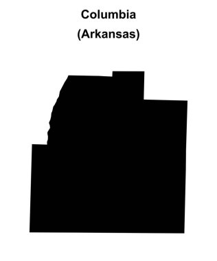 Columbia County (Arkansas) boş ana hat haritası