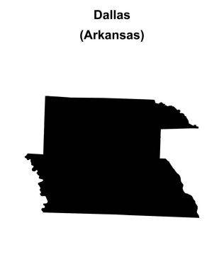 Dallas County (Arkansas) boş ana hat haritası