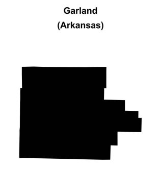 Garland County (Arkansas) boş ana hat haritası