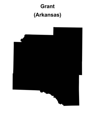 Grant County (Arkansas) boş ana hat haritası