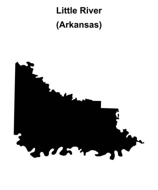 Little River County (Arkansas) boş ana hat haritası