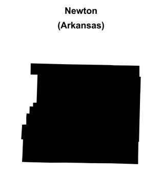 Newton County (Arkansas) boş ana hat haritası