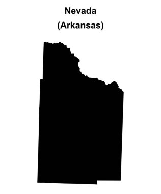 Nevada İlçesi (Arkansas) boş ana hat haritası