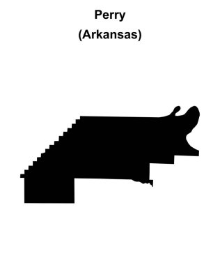 Perry County (Arkansas) boş ana hat haritası