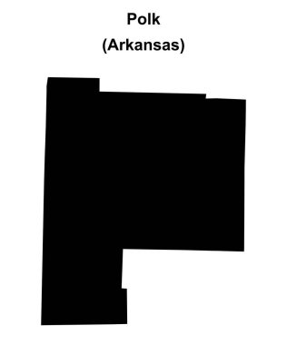 Polk County (Arkansas) boş ana hat haritası