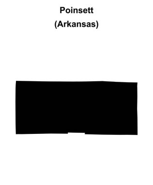 Poinsett İlçesi (Arkansas) boş ana hat haritası