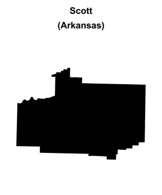 Scott County (Arkansas) boş ana hat haritası