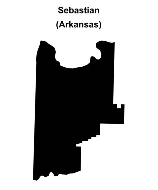 Sebastian County (Arkansas) boş ana hat haritası