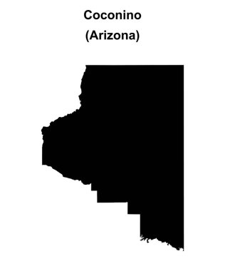 Coconino İlçesi (Arizona) boş ana hat haritası
