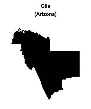 Gila İlçesi (Arizona) boş ana hat haritası