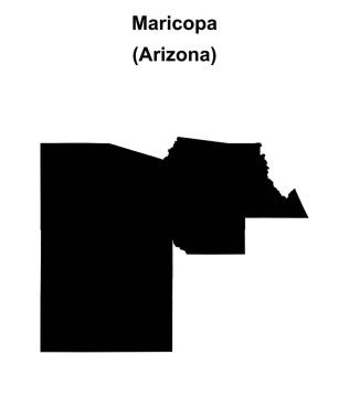Maricopa İlçesi (Arizona) boş ana hat haritası